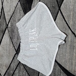 VS PINK 2021 HIGH-WAIST FLEECE POCKETS LOGO RELAXED SHORTS